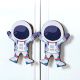 Handcrafted Astronaut Cupboard Handles Acacia Wood Set